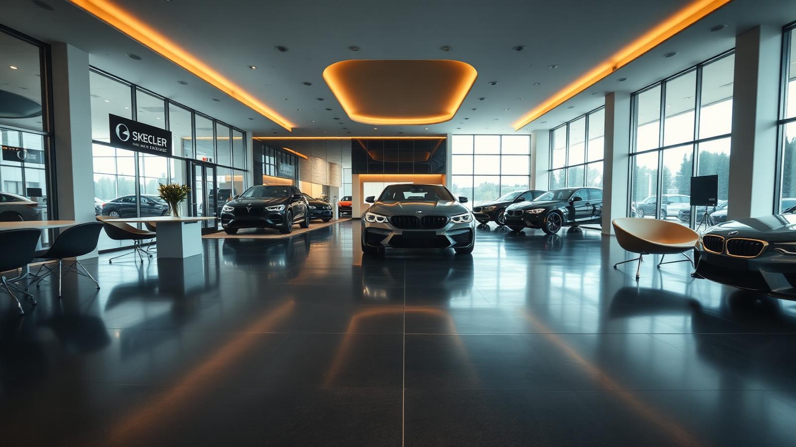 Inside the Marnie Motors showroom